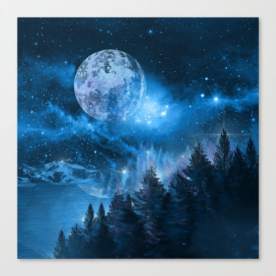 Night forest Canvas Print