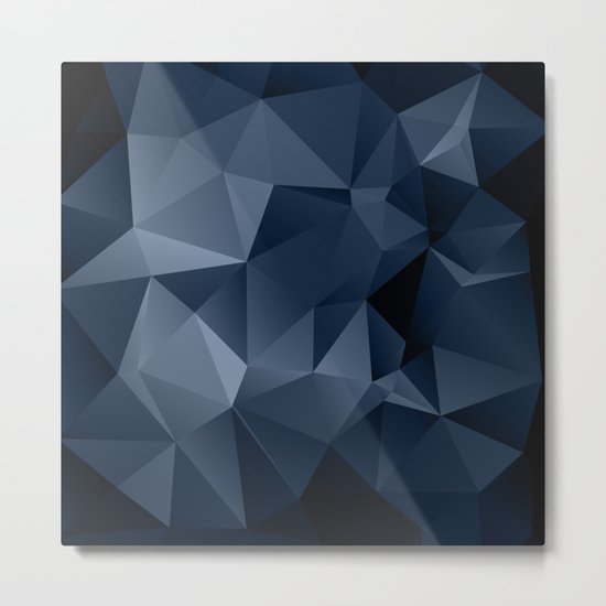 Black and blue polygonal pattern . Metal Print