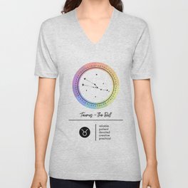 Taurus Zodiac | Color Wheel V Neck T Shirt