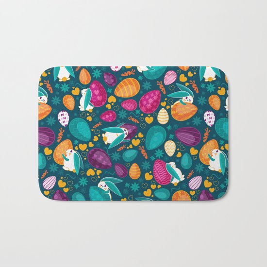 Busy Easter Bunnies Bath Mat