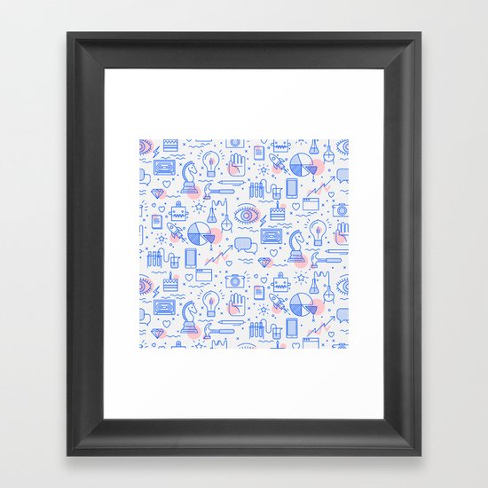 The fans pattern Framed Art Print