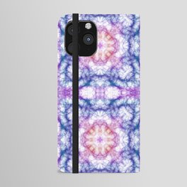 Blue and Purple Shibori Tye Dye style Art iPhone Wallet Case