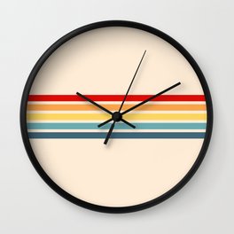 Takaakira - Classic Rainbow Retro Stripes Wall Clock