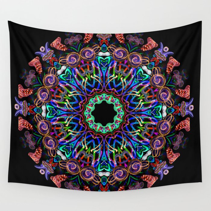 Led outlet tapestry mandala