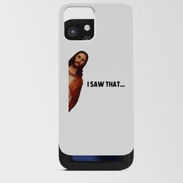 Jesus Meme Sticker, Jesus is Watching ,Funny Stickers ,Jesus Joke iPhone Card Case