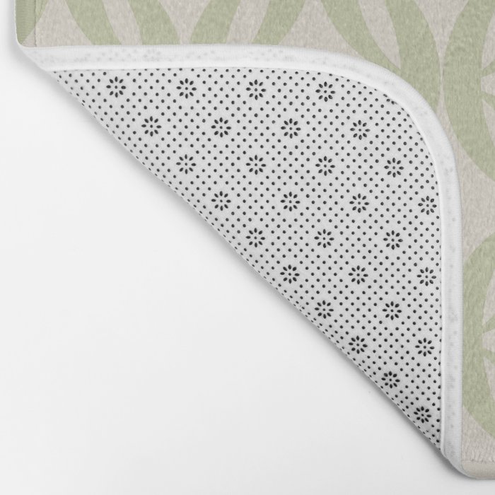 Vintage Geometric Pattern - Sage Green Bath Mat by ...