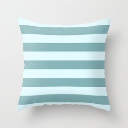 Pure And Simple Blue Green Striped Throw Pillow