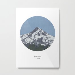 Mount Hood, Oregon Metal Print | Climbing, Erupt, Trails, Mountaineering, Walking, Mountainrange, Hiking, States, Graphicdesign, Hood 