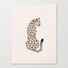 Cheetah with pink spots animal print Canvas Print