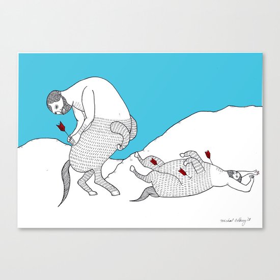 Centaur with Arrows Print Canvas Print