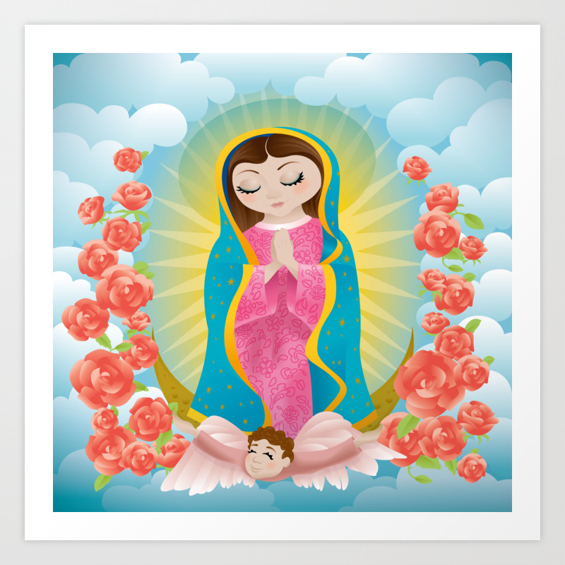 Virgencita Little Virgen Mary Virgen De Guadalupe Art Print By Irmatb Society6