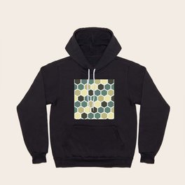 Slate gray, dim gray, moccasin, dark slate gray, tan hexagon Hoody