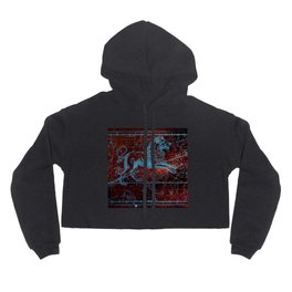Constellation Leo, Lion, constellation Venetian sapphire red astrological constellations / astronomy zodiac wheel - bracken house wheel of fortune starry night gold leaf portrait star sign of the heavens Hoody