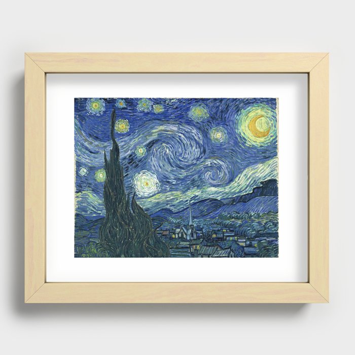 Van Gogh - Starry night Recessed Framed Print