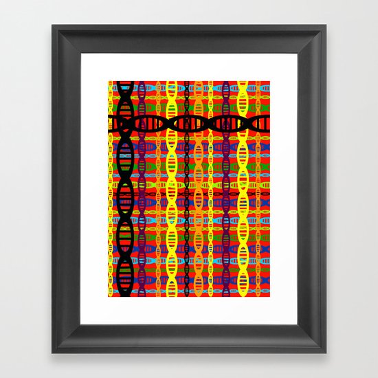 DNA Plaid Framed Art Print