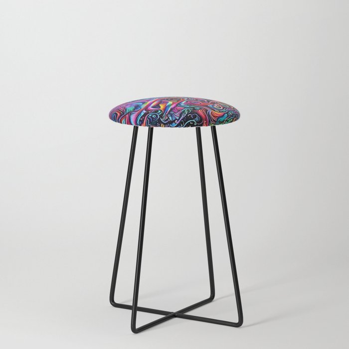 Universe Under Water Modern Art Collection Counter Stool