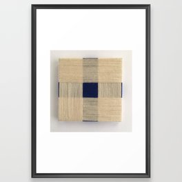 Blue Square - fiber art  Framed Art Print