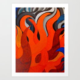 Battle of the Elements: Fire Art Print