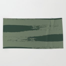 Brushstroke Green Beach Towel