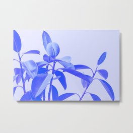 Rubber Plant Riso Metal Print