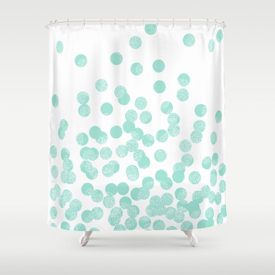 Scattered Glitter Dots In Mint Green Pistachio Cool