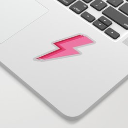 Layered hot pink lightning bolt Sticker
