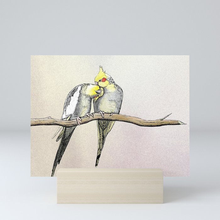 Lovebirds Mini Art Print
