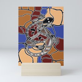 Aboriginal Art - Goanna (lizard) Dreaming Mini Art Print