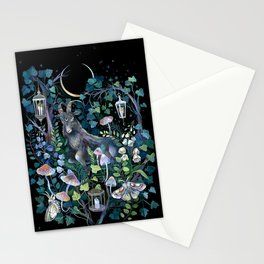 Black Goat Moon Garden Stationery Card