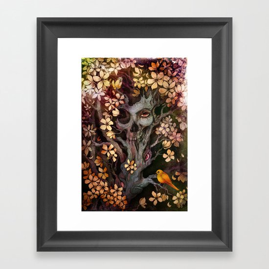 Orange Bird Framed Art Print