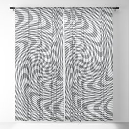 Black and white optical illusion 2 Sheer Curtain