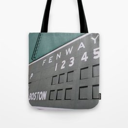Fenwall -- Boston Fenway Park Wall, Green Monster, Red Sox Tote Bag