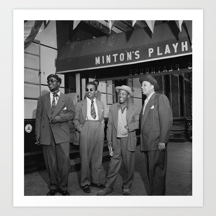 Thelonious Monk, Howard McGhee, Roy Eldridge, and Teddy Hill, Minton's Playhouse, 1947 photography - photograph Art Print