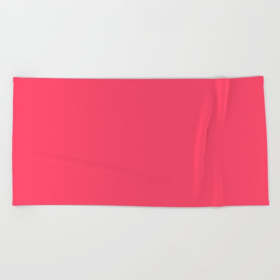 Sugar Heart (Pink) Color Beach Towel