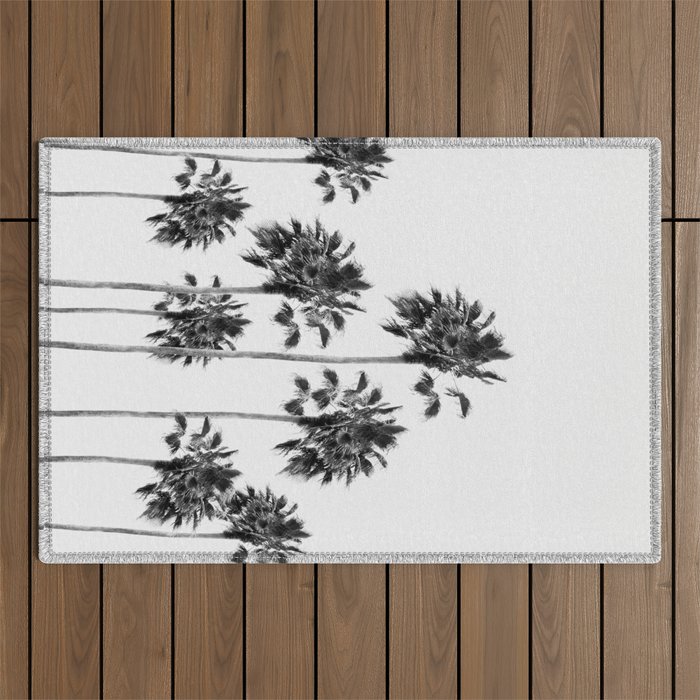 Black & White Palm Trees Finesse #1 #tropical #wall #decor #art #society6 Outdoor Rug