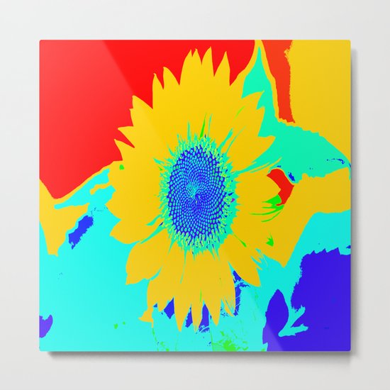 Fun Sunflower Metal Print