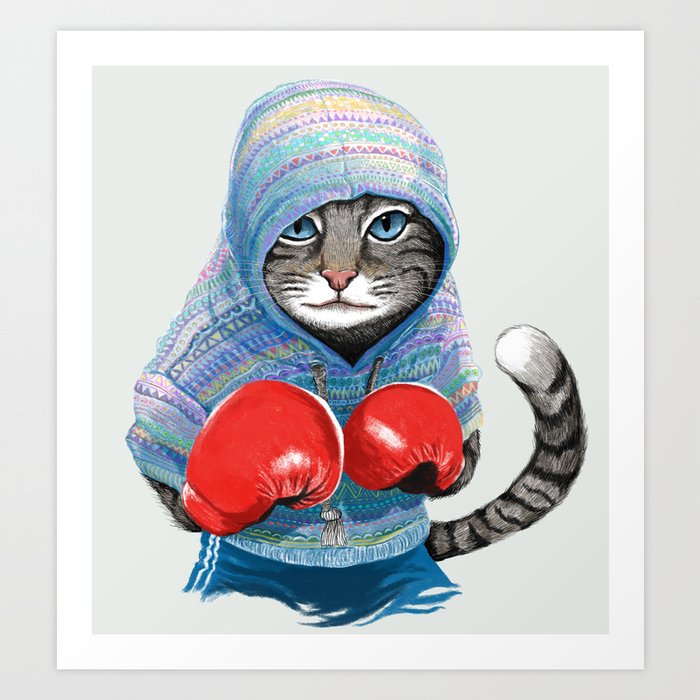 Angry Cat Art Print by Tummeow