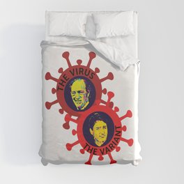 Trudeau the Virus and the Variant Duvet Cover
