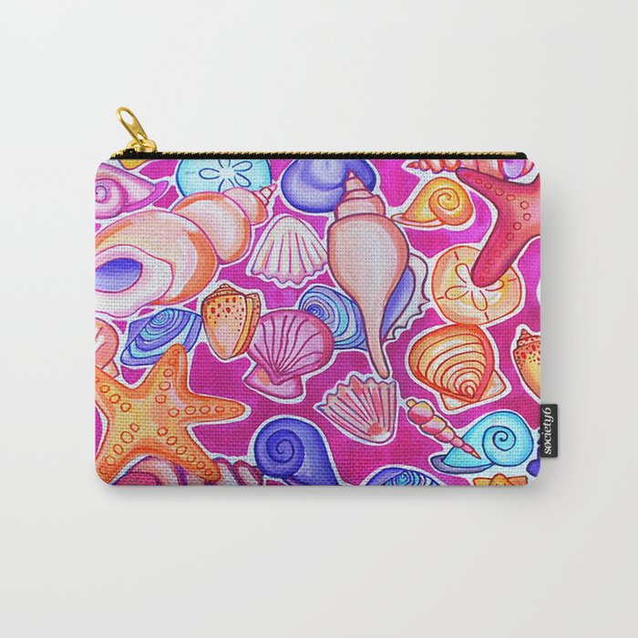 Colorful Seashells Carry-All Pouch