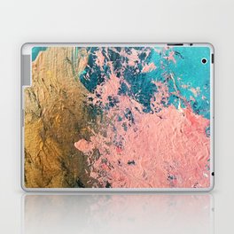 Coral Reef [1]: colorful abstract in blue, teal, gold, and pink Laptop Skin