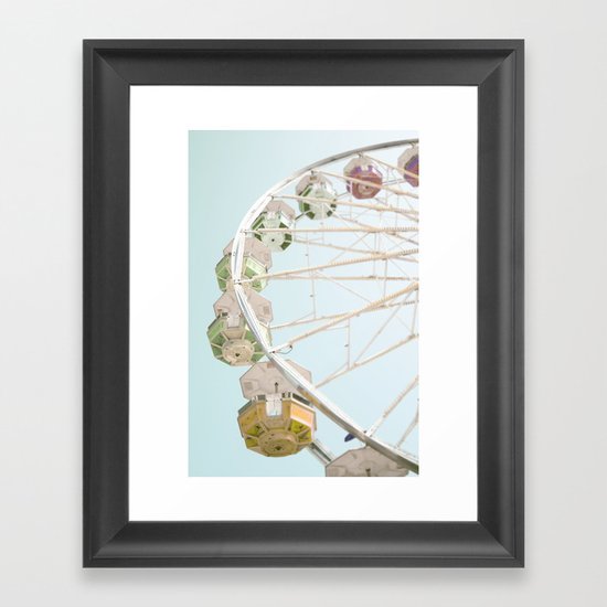 Pastel Ferris Wheel Framed Art Print