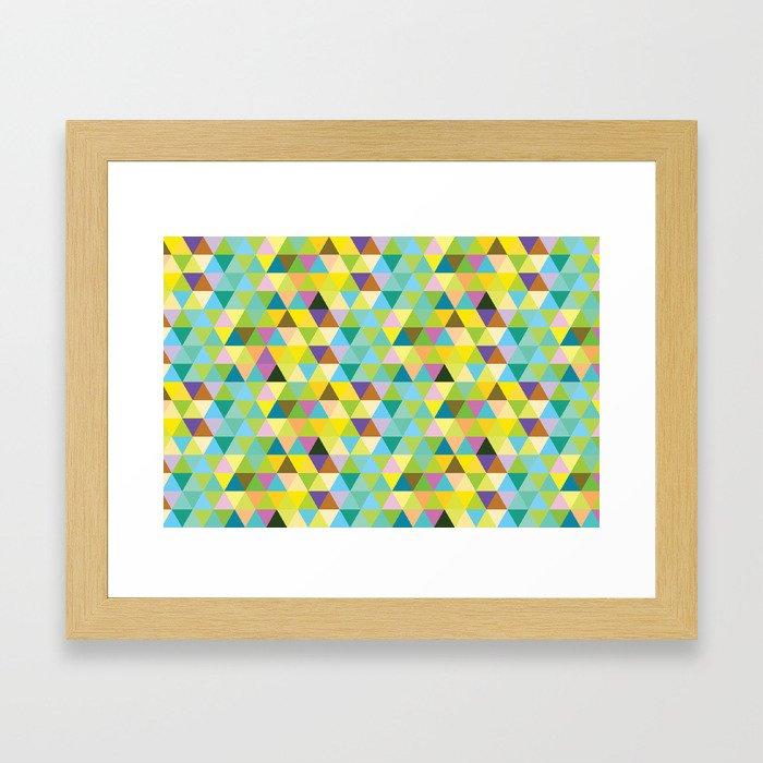 Many Triangles Framed Art Print