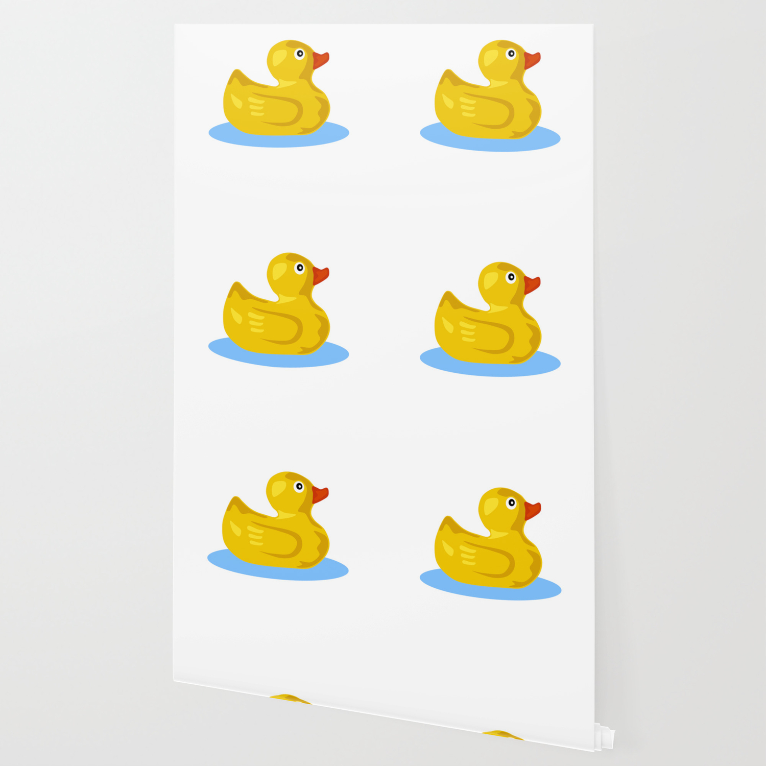 Bathtime Companion Rubber Duck Wallpaper By Dogboo Society6