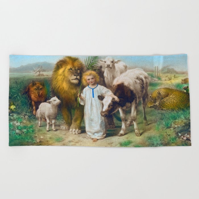 The Peace, 1896 by William Strutt Beach Towel