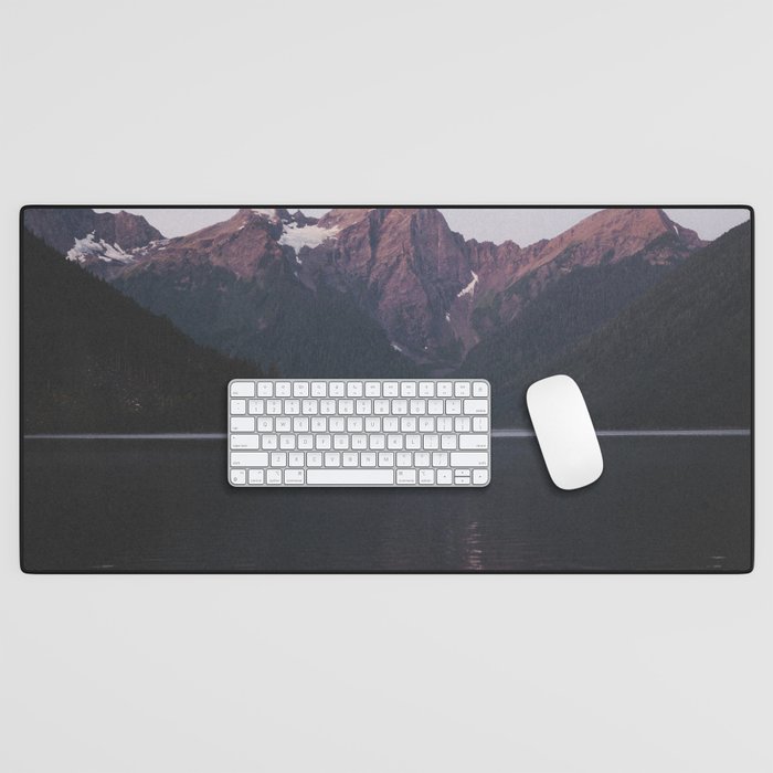 Canada Photography - Lake By The Mountains Desk Mat