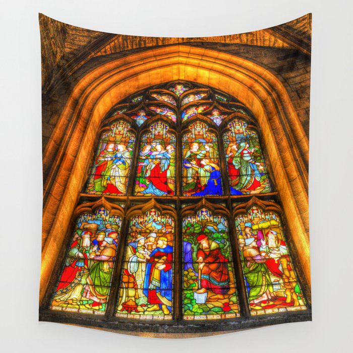 Stained Glass Window Wall Tapestry