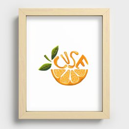 Syracuse Orange Recessed Framed Print