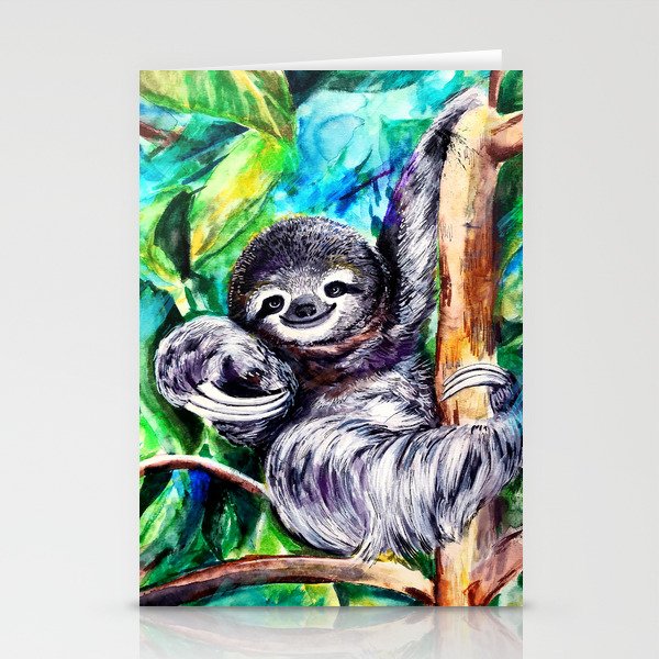 Sloth Stationery Cards