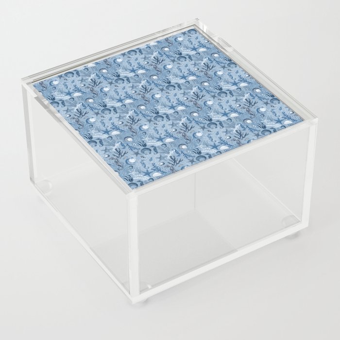 Blue Ocean Sea Life Acrylic Box