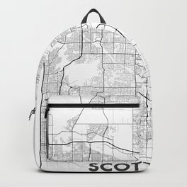 Minimal City Maps - Map Of Scottsdale, Arizona, United States Backpack | Graphicdesign, Cartography, White, Art, Scottsdale, Map, Minimalistic, Poster, Arizona, Street 